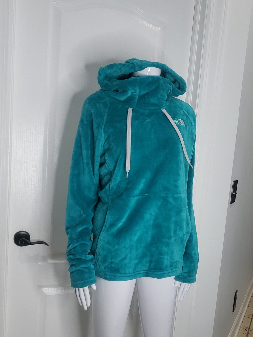 The North Face Green Hooded Fleece Size Large